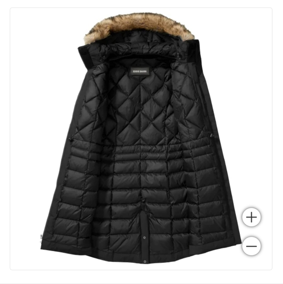 New! Eddie Bauer Silver Lining Down Waterproof Stadium Winter Heavy Coat XL NWT! - Picture 3 of 16